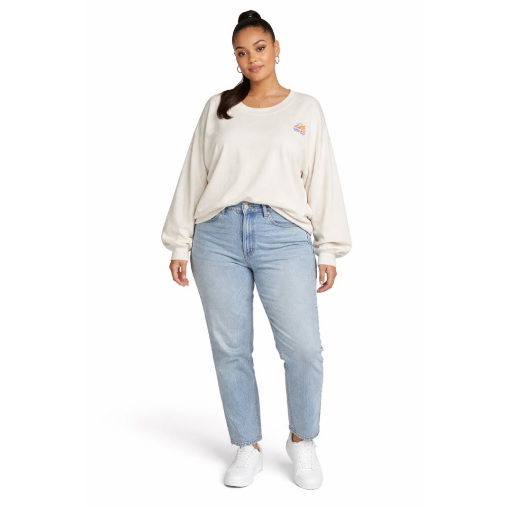NWT All in Motion Women's plus Ivory Core Fleece Crew Cropped Sweatshirt Size 4x - Picture 11 of 11